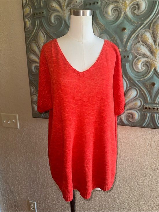 Eileen Fisher Sweaters - Eileen Fisher Bright Red Knit Sweater Top large